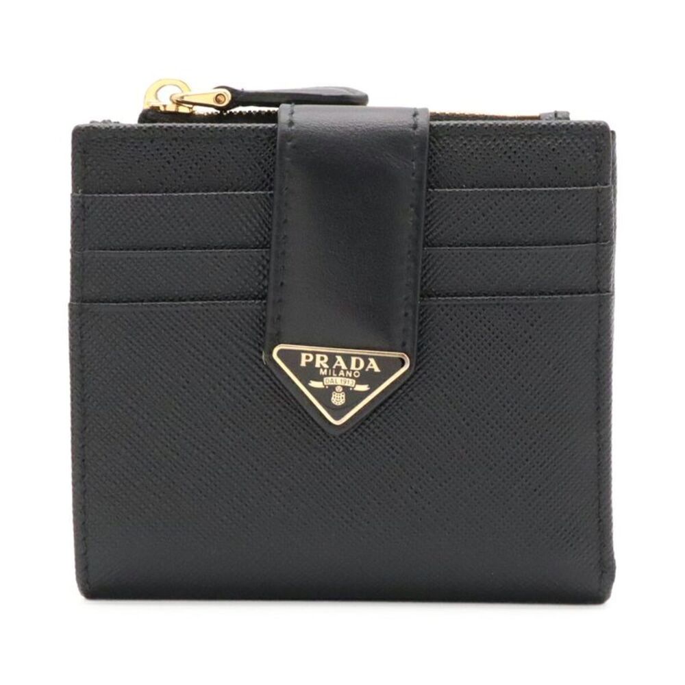 Prada Triangle Logo Compact Wallet